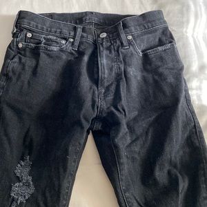 A&F black skinny stretch jeans mens 28x30